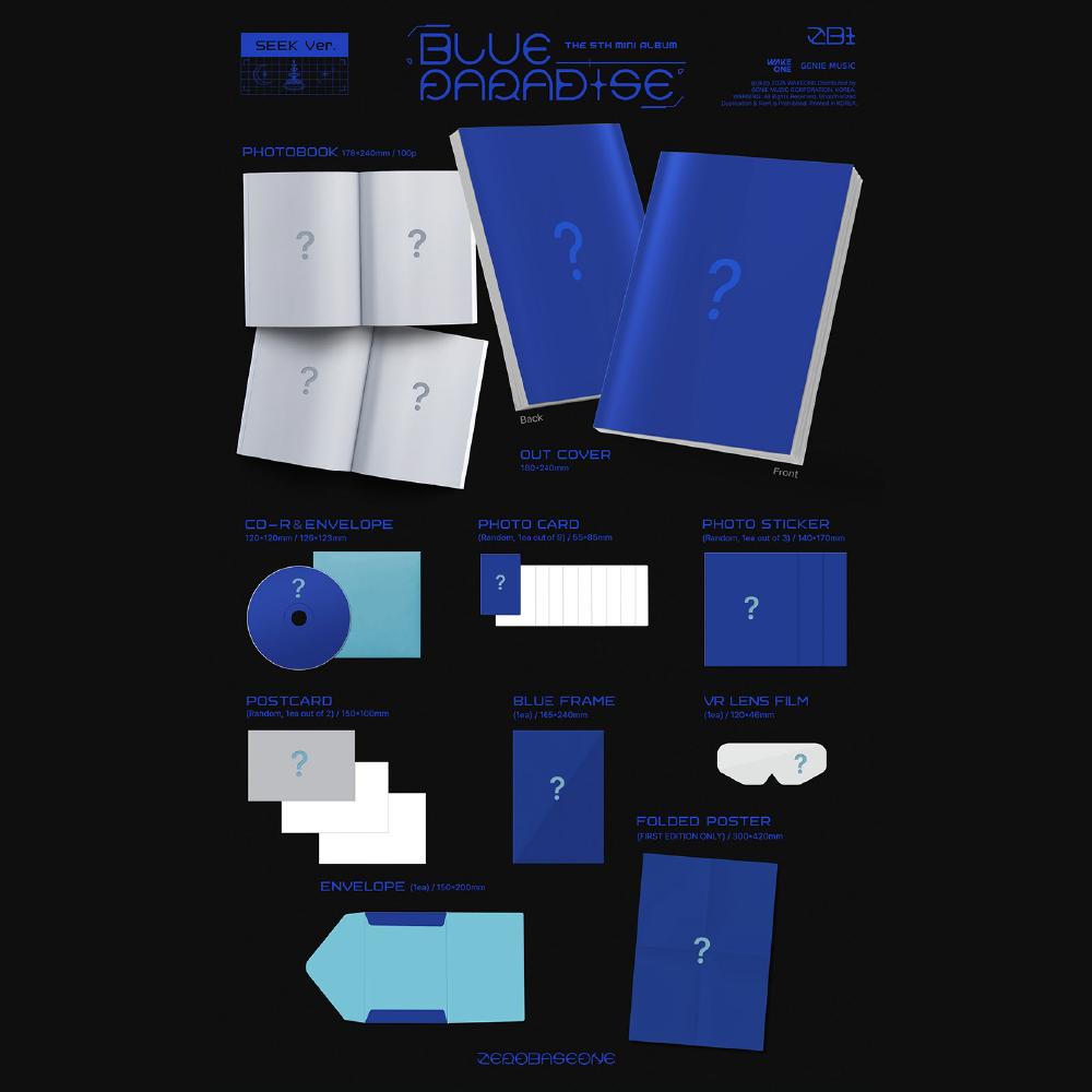 Предварительный заказ ZEROBASEONE 5th Mini Album Blue Paradise Standard ver. И МАГАЗИН ПОБ