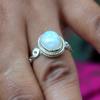 Moonstone 925 Sterling Silver Ring, Natural Gemstone Handmade Women Boho Ring