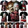 Summer Hot Selling Fashion Horror 3D Printing Horror Clown Creative Personality Casual T-shirt Plus Size Tee Top