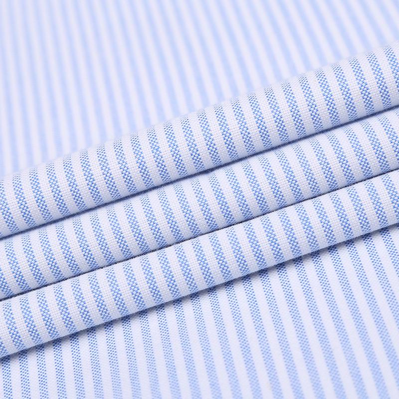 Pure Cotton Oxford Full Sleeve Button Down Collar Classic Men Casual Striped Shirts