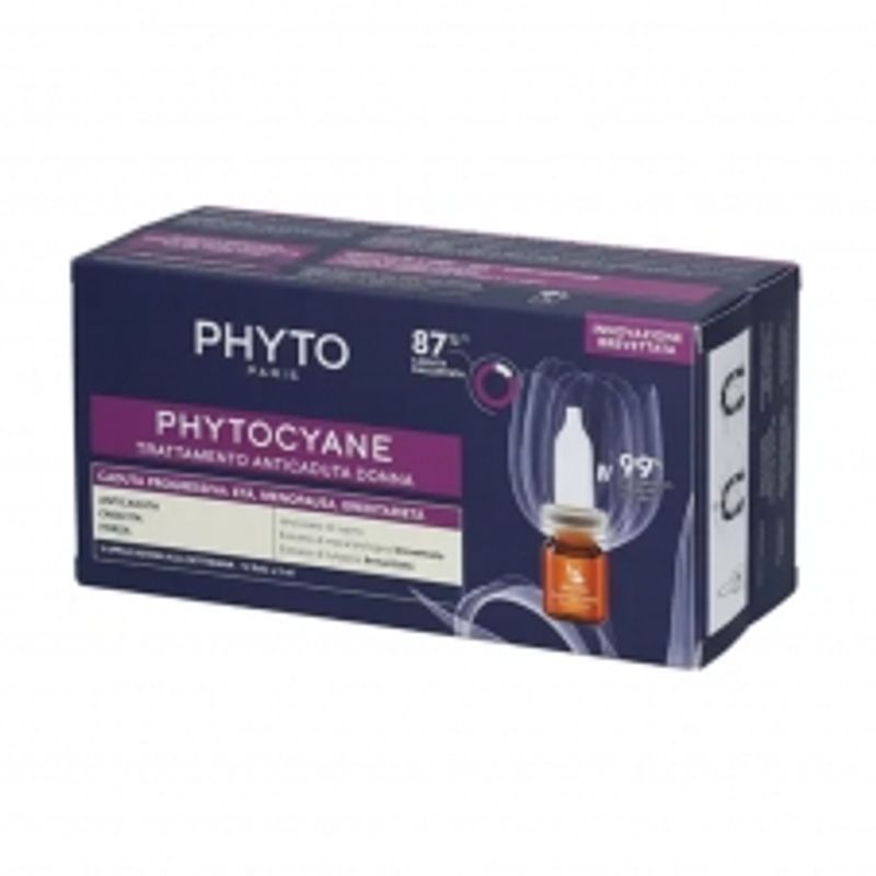 Phyto Cyan Women's Hair Ampoule 3.5mlX12ea (For Thin Hair)