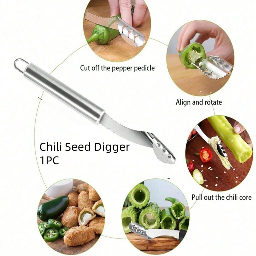 Vegetable Corer Tool Fruit and Vegetable Corer Pepper Pitter Tomato Corer Remover Cherry Pitter Zucchini Corer To Remove Seeds