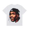 Travis Scott Portrait Printed Men Clothing Tee Shirt Homme New In Top Short Sleeve Round Neck Printing Pullover T-Shirt 50435