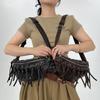 Стиль панк Дизайн с заклепками нагрудная сумка ПУ кожаные сумки через плечо для женщин 2025 Y2K Мода Роскошная сумка через плечо Женские сумки