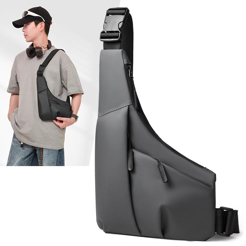 Мужская многофункциональная треугольная сумка через плечо - Повседневная наплечная и спортивная нагрудная сумка для велоспорта на открытом воздухе