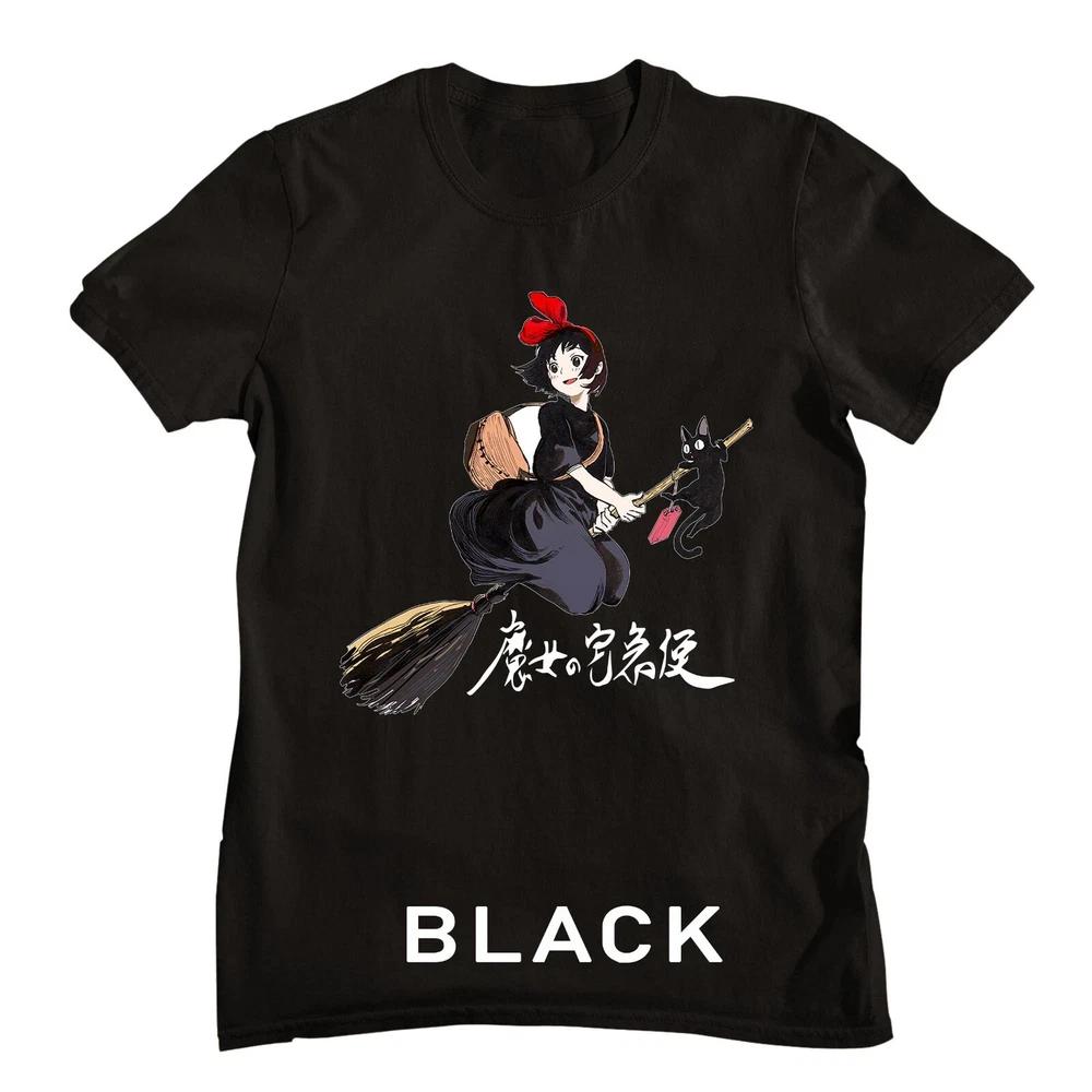 Anime Kikis Delivery Studio Ghibli Kiki Black T Shirt Size S 4xl