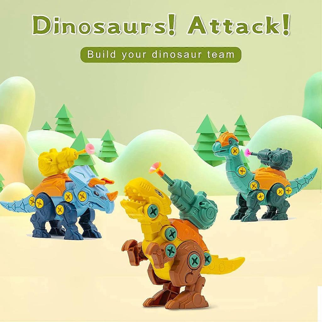 Dinosaur Toys for Boys Girls Age 3 4 5 6 7, Take Apart Dinosaur Toys for Kids, STEM Shooting Dinosau