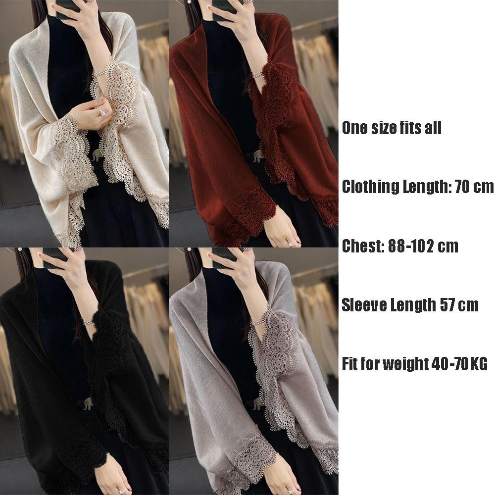 Women Lace Edge Scarf Skin Friendly Cloak Shawl Fashion Cardigan Top
