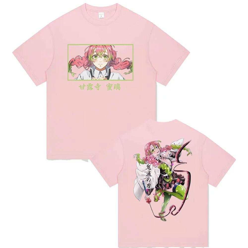Аниме Клинок, рассекающий демонов Канроджи Мицури Футболка Kimetsu No Yaiba Эстетичная одежда Футболки Унисекс Мода Оверсайз Хлопковая футболка