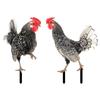 Садовый петух вставной тип вывески двухсторонний узор петуха устойчивый к атмосферным воздействиям наружный декор двора статуя петуха