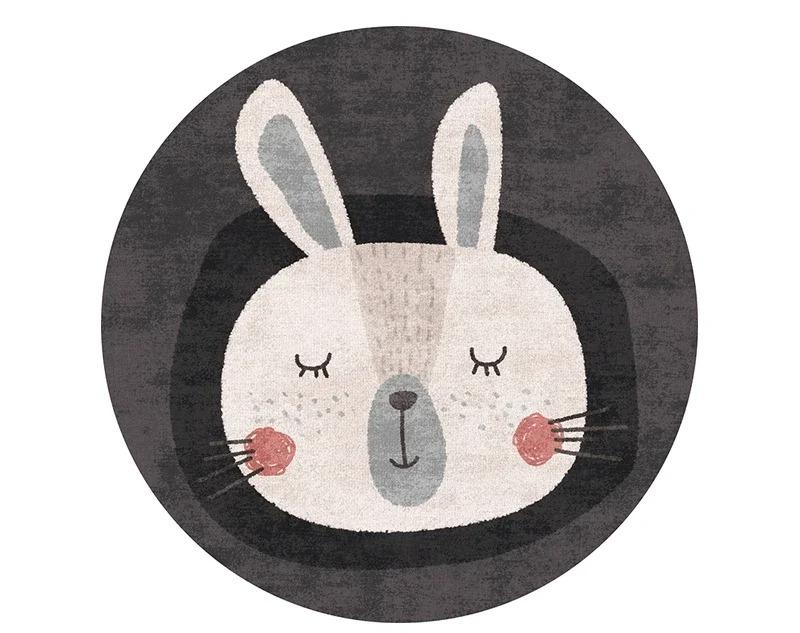 Мультяшные ковры для гостиной, милый декор для спальни, круглые коврики, нескользящий напольный коврик для стула, прикроватный ковер для детской комнаты, ковер для кабинета