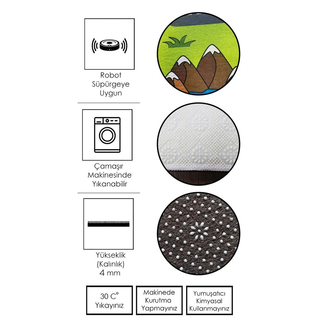 Декоративный нескользящий базовый парк развлечений, детский ковер с рисунком дороги и моря, специальный дизайн, тонкий, моющийся ковер