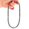 Vintage High Quality Natural Black Agate Design Sweater Chain Necklace Collarbone Chain Women