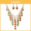 Multi Ethnic Style Layer Design Simulation Gemstone Decoration Women Necklace