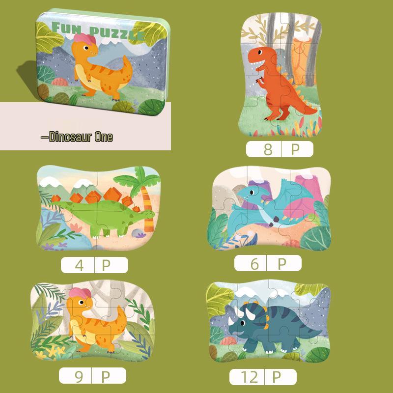 Подарочная коробка с пазлом для малышей и детей ясельного возраста с животными: Развивающая когнитивная игрушка для раннего обучения