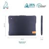 Housse ordinateur 12.5 - 14'' Fabriquée en France 25% recyclée 12,5-14''
