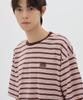 URBANAGE [2Pack] Multi-Stripe Oversized Short Sleeve_2Color