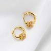 Fine Jewelry 925 Silver Hoop Earring for Women Micro Inlay Zircon 925 Sterling Silver Earrings Circle Pendant Earrings