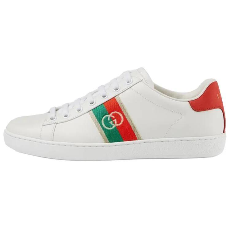 Gucci Womens Ace 'Interlocking G - White' (women's sizes) White / Red / Green Skate Shoes 645767 1XGM0 9063