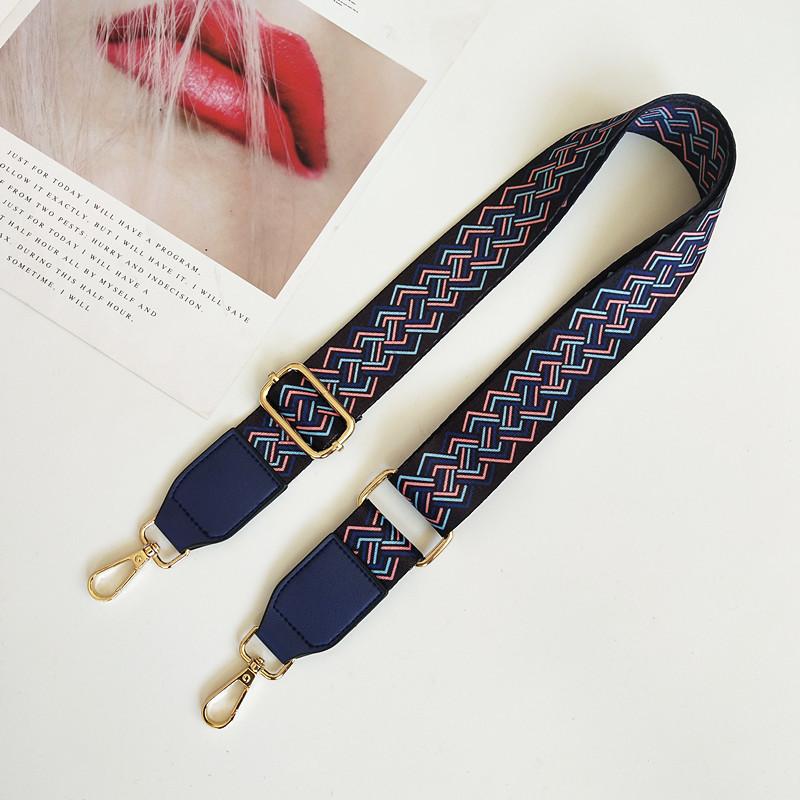 Bag Accessories Ethnic Style Contrasting Color Backpack with Color Wide Bag Belt Burden Reduction Backpack Oblique Span Belt