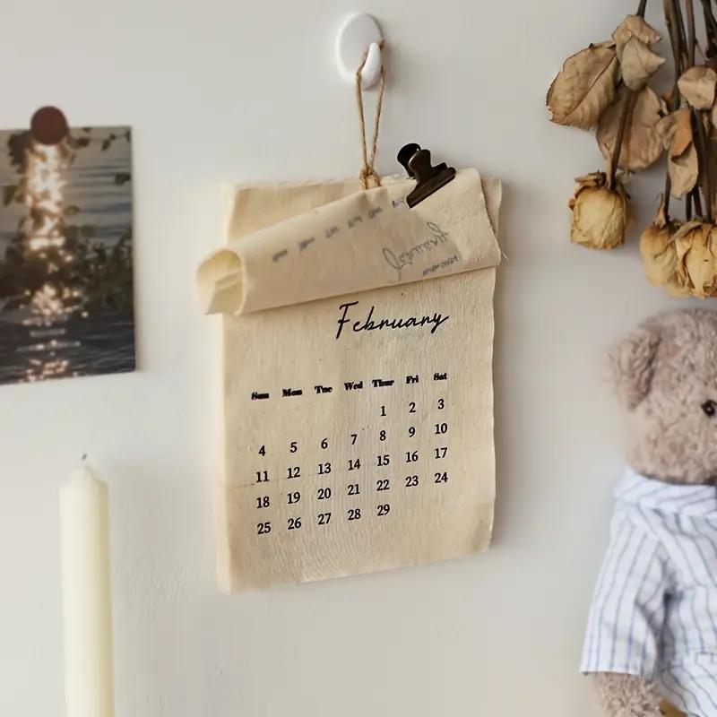 Cute Calendar 2026 Creative Canvas Hook Calendar Wall Decoration Party Festival DIY Decoration Gift for Friends