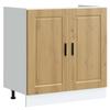 Porto Bathroom Vanity Unit 2 pcs Brown Particleboard