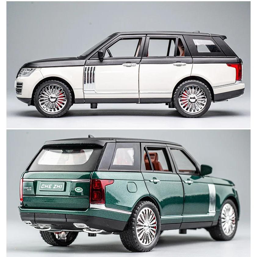 1/24 Land Rover Range Rover Suv Car Model Simulation Sound and Light Pull Back Alloy Car Collection Ornaments Boy Toy Car Gifts