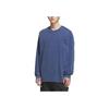Adidas Originals Classic Series Washed Loose Comfortable Versatile Long Sleeve T-Shirt Men Tops Uniform-Blue KA6760