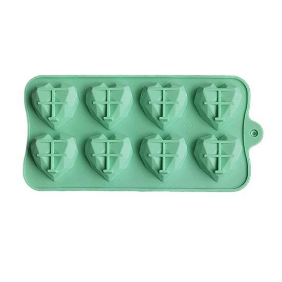 Fondant Mold Reusable Kitchen Supplies Easy To Clean Heart Shape Ice Cubes Biscuit Pastry Manual Baking Mould Convenient Decorative