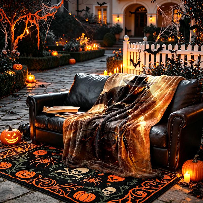 1pc Digital Print Nap Blanket, Cowboy Rider Blanket for Home Use, All Season Warmth, Christmas and Valentine's Day Gift Blanket