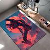 Giant Robot Under Red Moon suitable as a non-slip mat for the living room or bedroom sofa