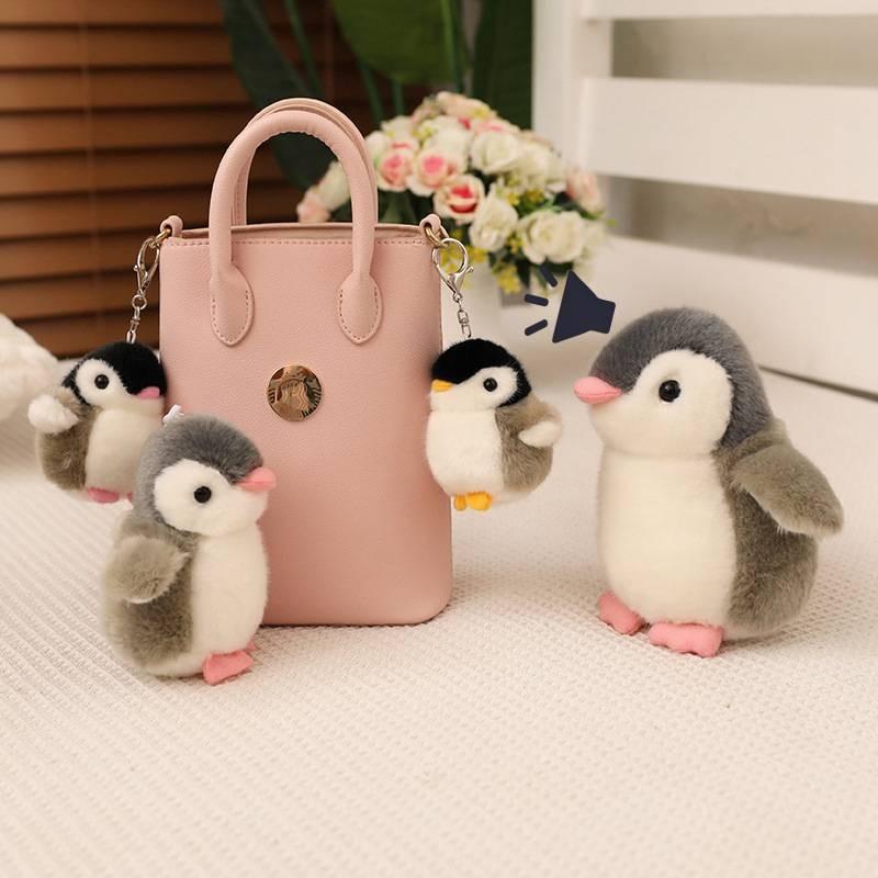 Toy Plush Penguin Keychain With Soft Pp Cotton Filling For Girls And Women