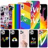 Love Is Love LGBT Rainbow Soft Case For iPhone 11 12 13 Mini 14 Pro Max Apple Phone Cover X XS XR SE 7 Plus 8 + 6 6S 5S Funda Co
