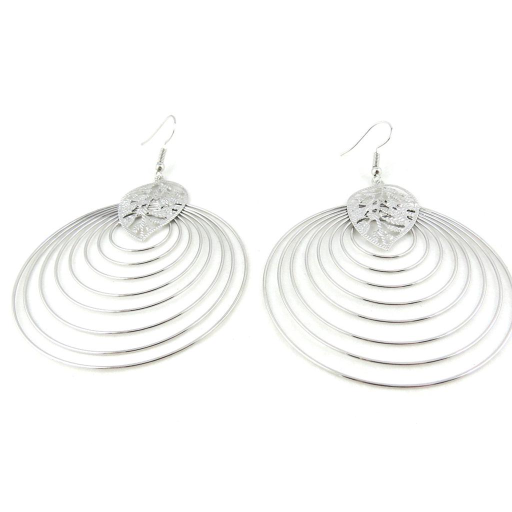 Les Trésors De Lily [N1103] — Серебряные дизайнерские петли «Хореография» (геометрические формы).