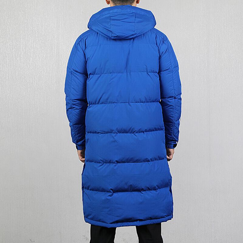 Adidas 3ST Long Parka Windproof and Warm Hooded Down Jacket Men Outerwear Blue EH3992