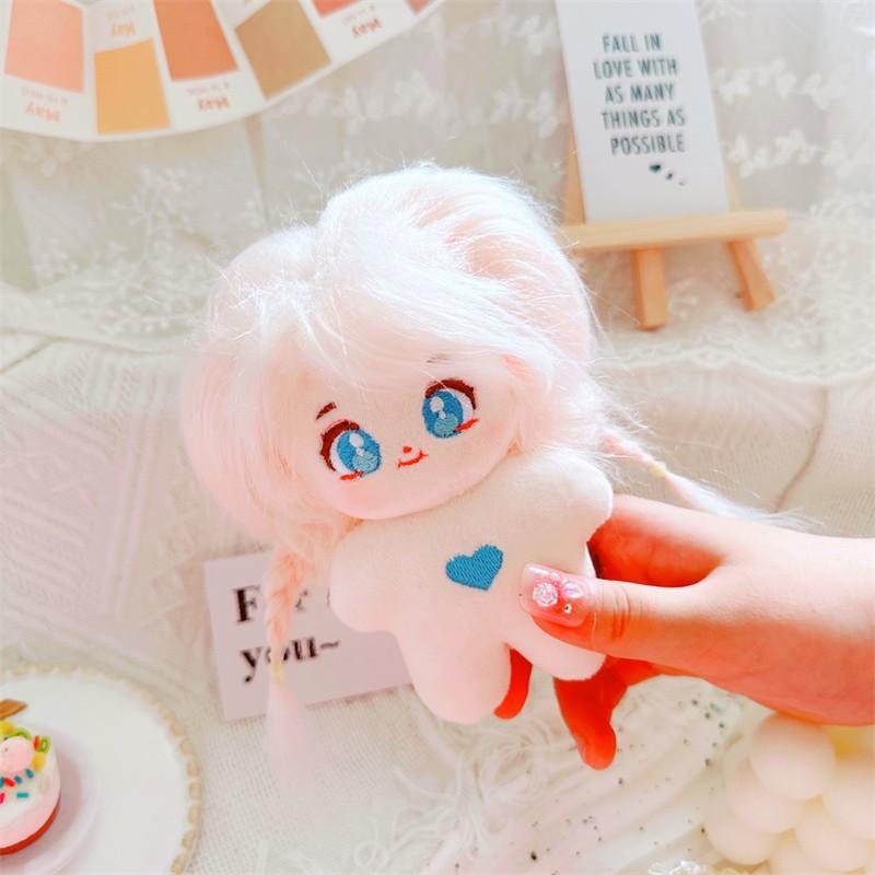 10cm Cute Pink Pink Fragrant Wind Set Plush Doll Kawaii Stuffed Soft Idol Cotton Doll DIY Clothes Accessory for Girls Kids Gifts