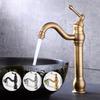 Retro Brass Bathroom Faucet - Cross-Border, Hot/Cold, Splash-Proof for Home Basin Counter