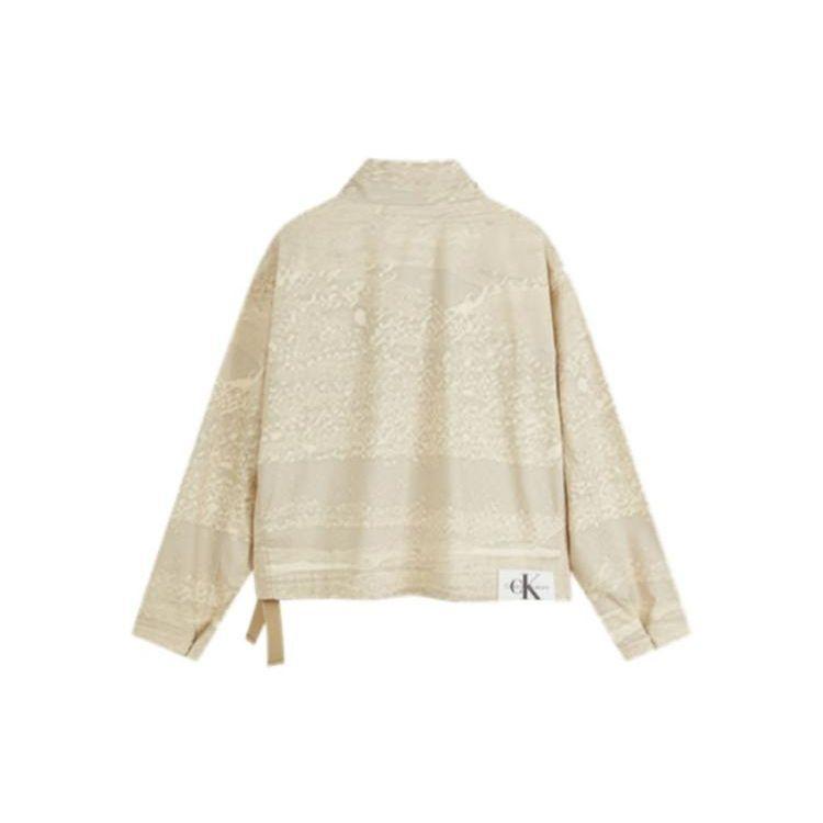 Calvin Klein SS23 Куртка с логотипом и шнурком Мужская куртка Светло-хаки J322944-0F4