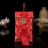 Year of the Horse Silk Brocade Red Envelopes with Hot Stamping Embroidery for Weddings and New Year