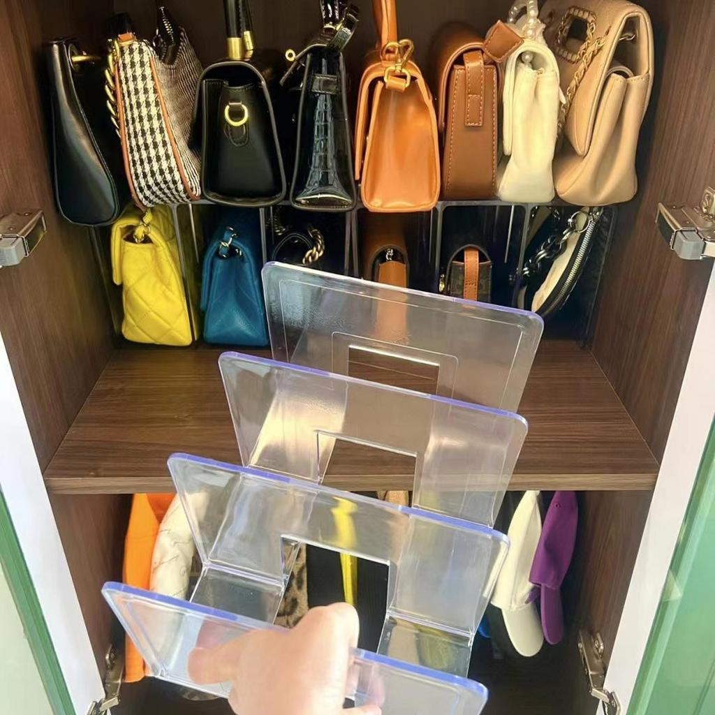 Compact Wardrobe Storage Rack: Hanging Bag Organizer for Bedroom and Closet.