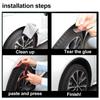2PCS Car Wheel Rim Edge Anti Scratch Stickers Adhesive Arches Flare Extension Trim Protector Wheel Eyebrows Styling Protection