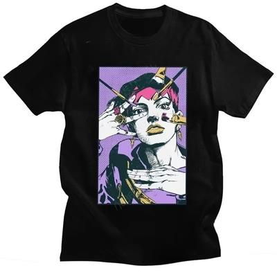 Аниме Jjba Манга Футболка Мультяшный Графический Принт Женская Одежда Винтажный Харадзюку Эстетичный Графический Футболки Y2k Топ Мода