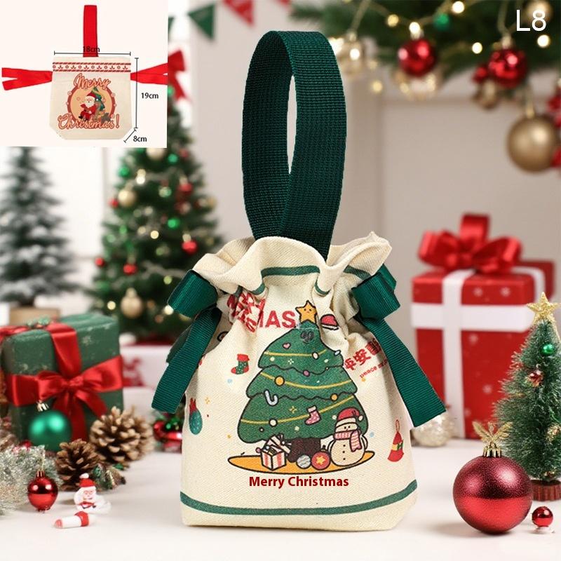 1Pc Christmas Gift Bag Cartoon Apple Candy Packaging Box Party Supplies Christmas Gift Wrapping Boxes Candy Storage Bags