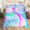 Комплект постельного белья с 3D-принтом «Хвост русалки», пододеяльник, одеяло, наволочка, размер King Queen Twin для мальчиков и девочек для взрослых
