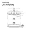 Musiclily Basic 50mm Ceramic Single Pickup Neck for Stratocaster Electric Guitar, Black