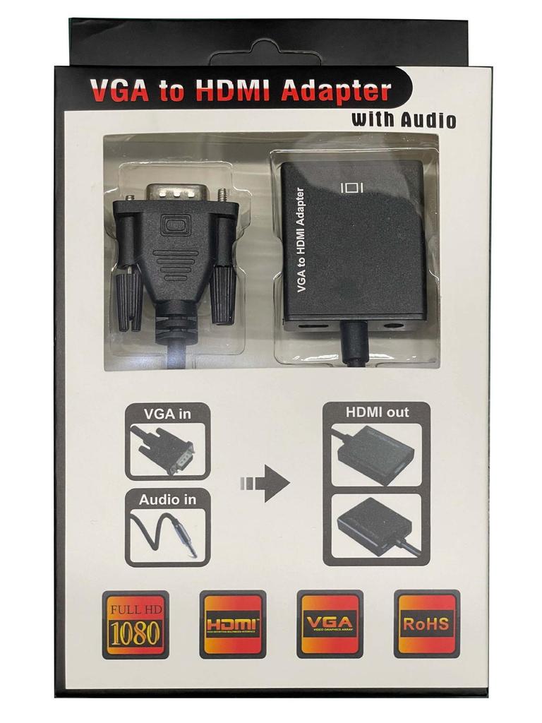 Конвертер VGA в HDMI 1080p 60 Гц со звуком для ноутбуков и мониторов