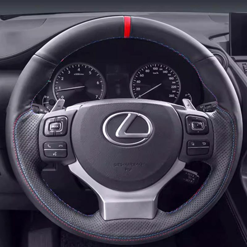 Чехол на руль автомобиля для Lexus Is 200t 250 300 350 F Sport RC 350 CT 200h / NX, обмотка руля из углеродного волокна и кожи