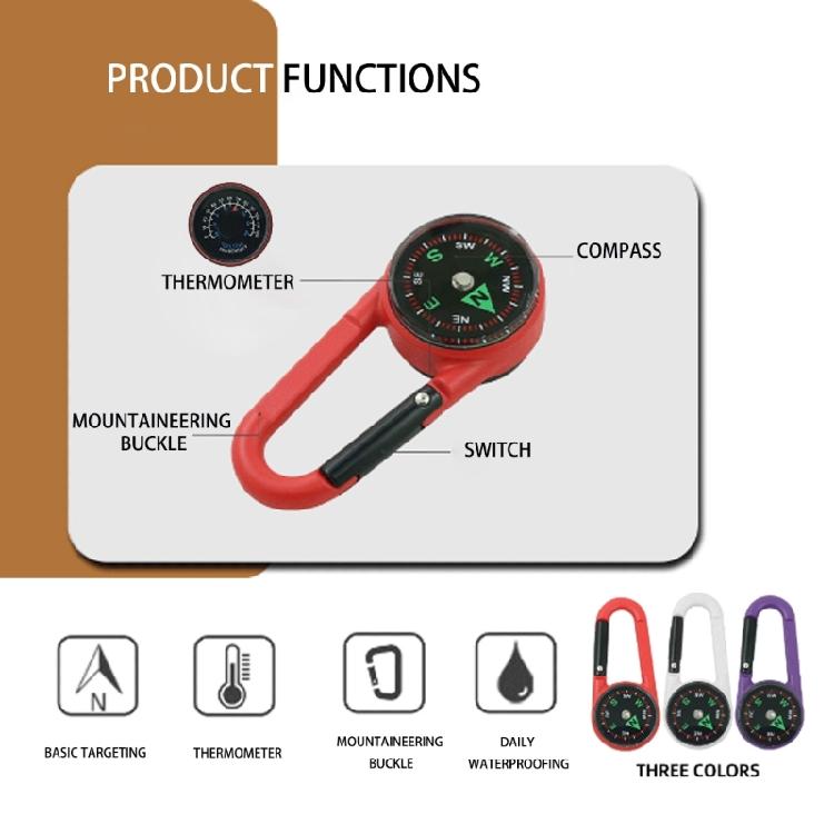 Double Side Compasses Thermometers Outdoor Navigation Tool Light weight Camping Keychain Hiking Camping Accessories