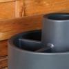 Black spiral plastic garden flower stand 53x43.5x32.5 cm