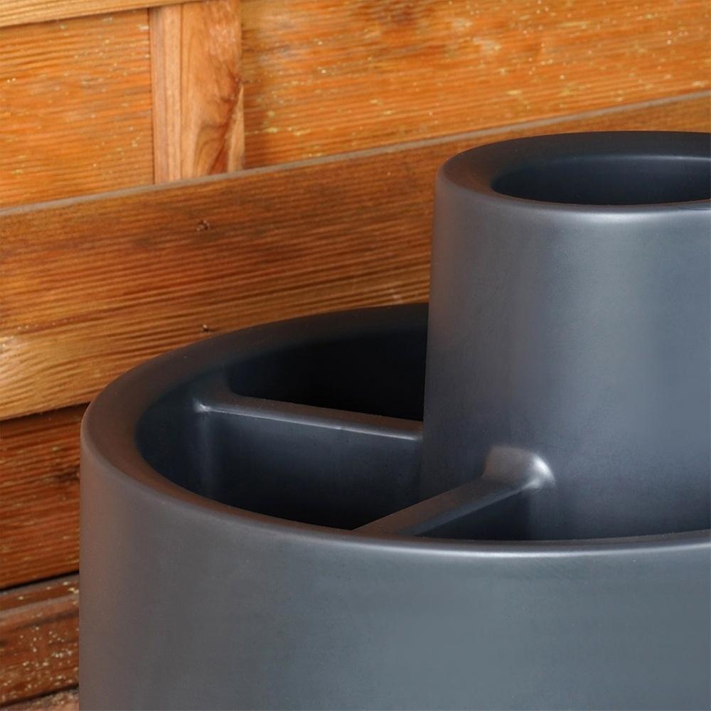 Black spiral plastic garden flower stand 53x43.5x32.5 cm